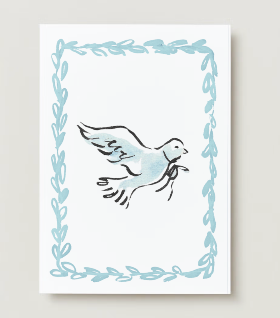 Dove Ink and Watercolour Illustration (Blank)