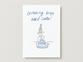'Growing Boys Need Cake' Greeting Card