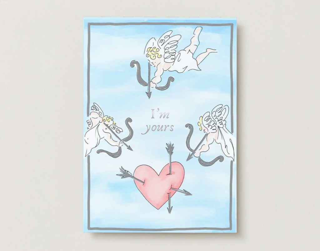 'I'm Yours' Silver Foil Valentine's Day Card