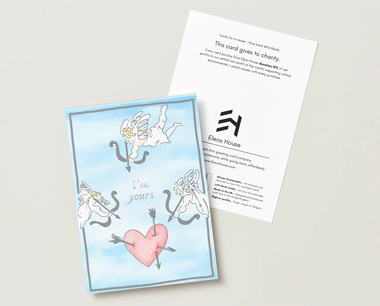 'I'm Yours' Silver Foil Valentine's Day Card