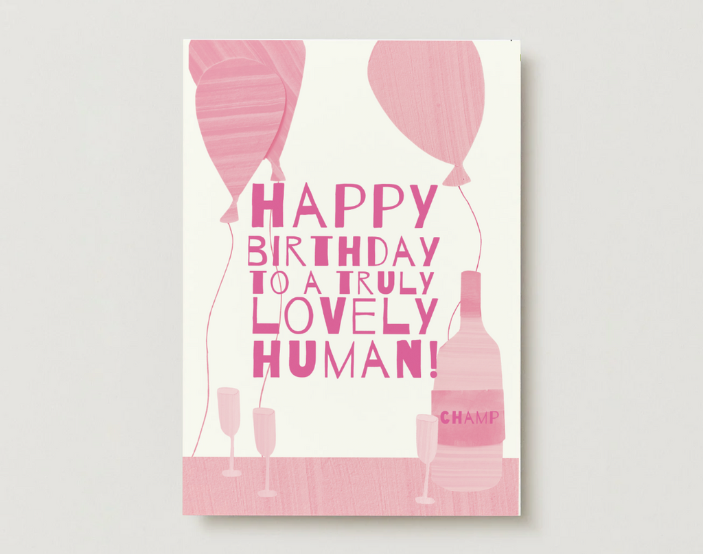 Balloons and Champagne Birthday Card (Foil)