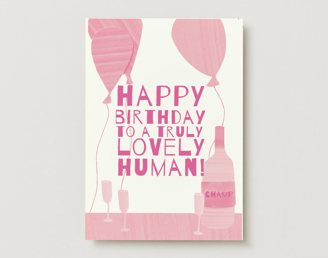Balloons and Champagne Birthday Card (Foil)
