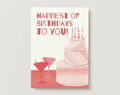 Cake and Martinis Birthday Card (Foil)