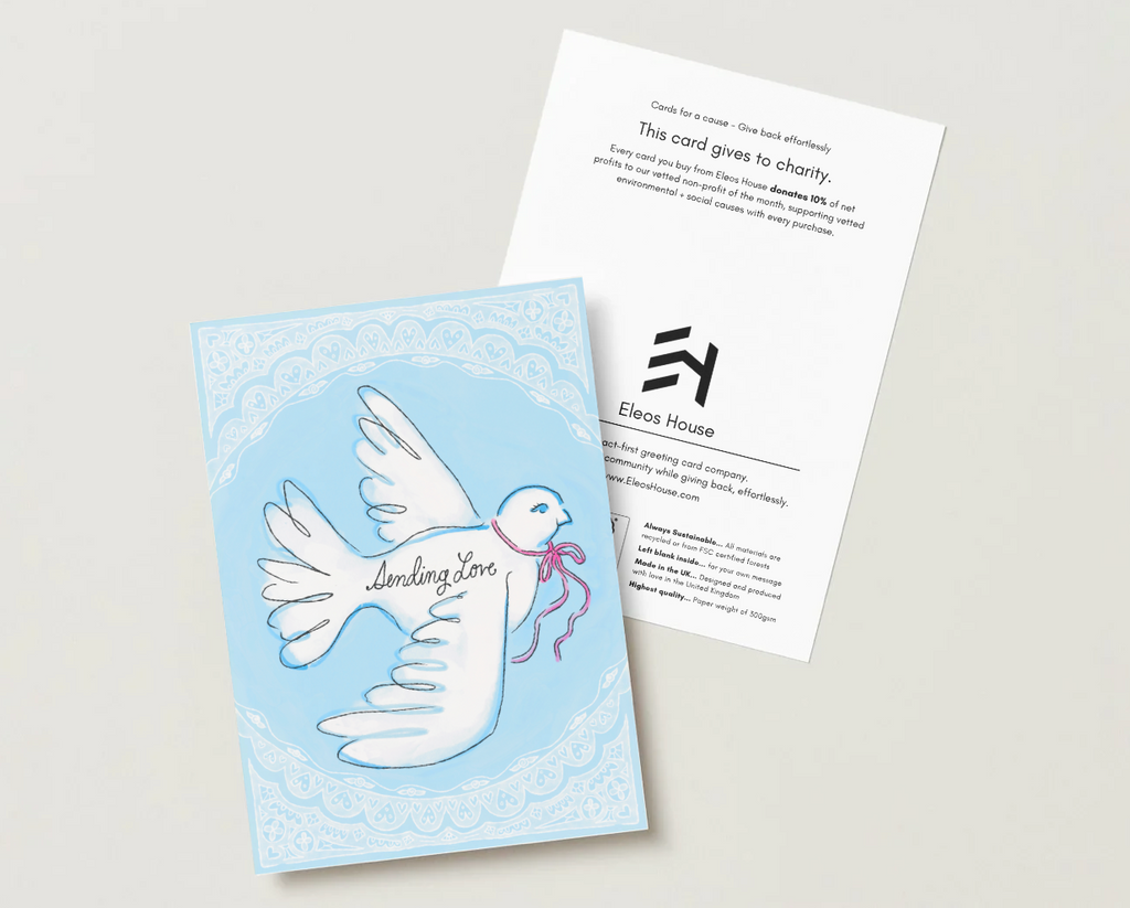 'Sending Love' Dove Greeting Card