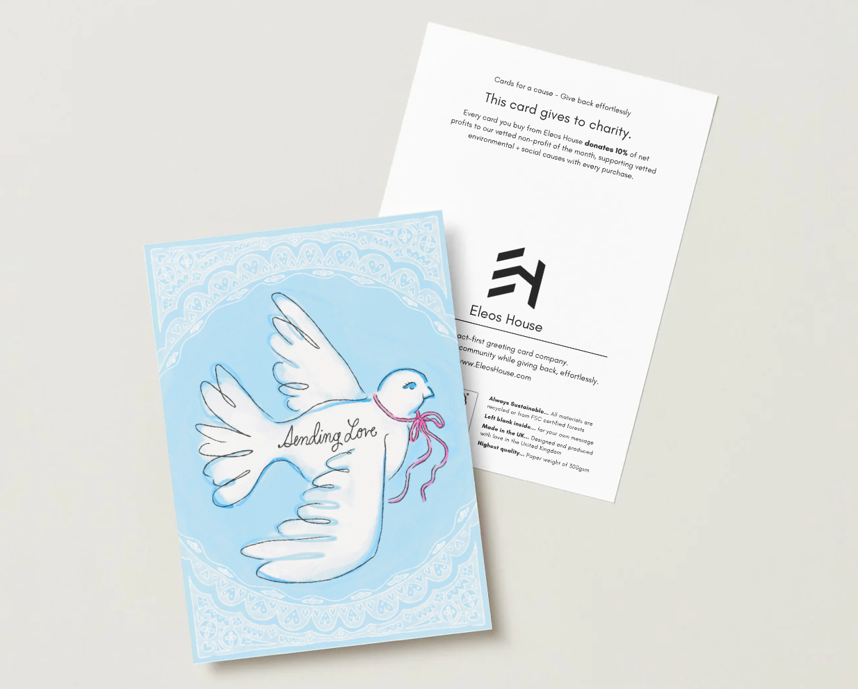 'Sending Love' Dove Greeting Card