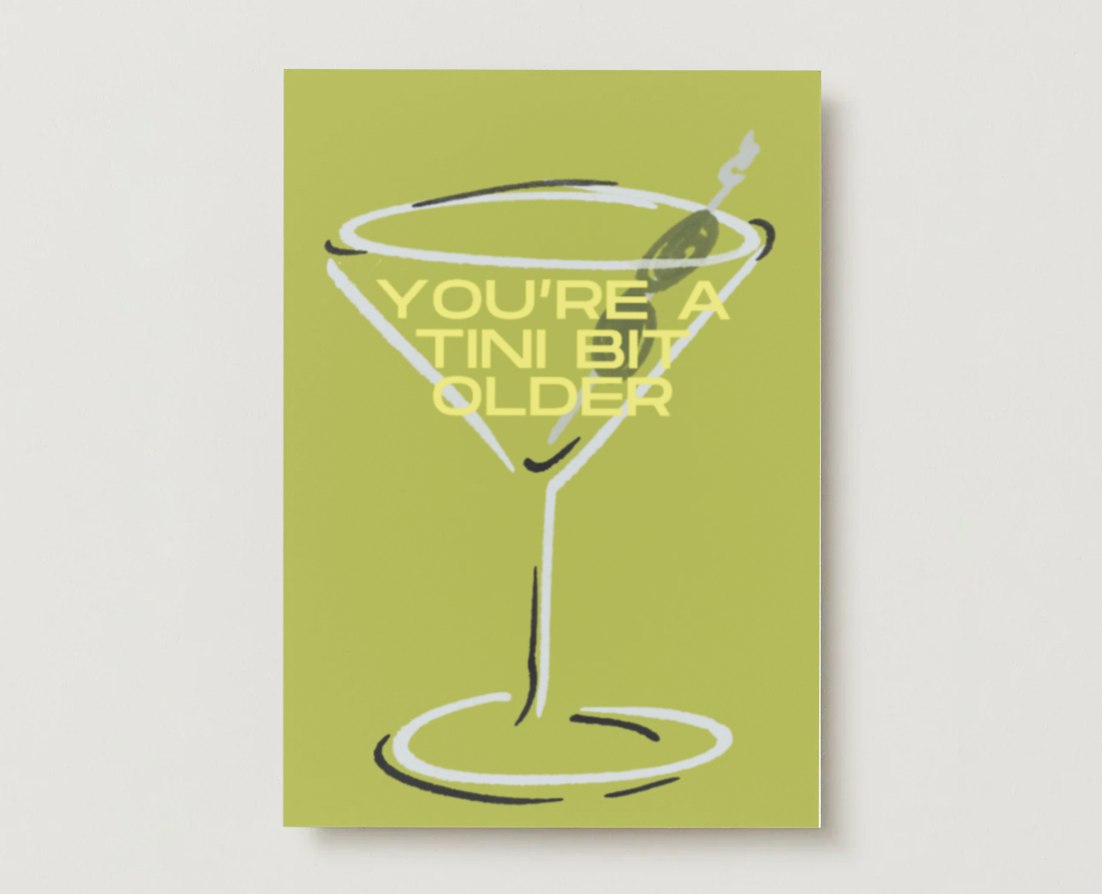 'A Tini Bit Older' Birthday Card
