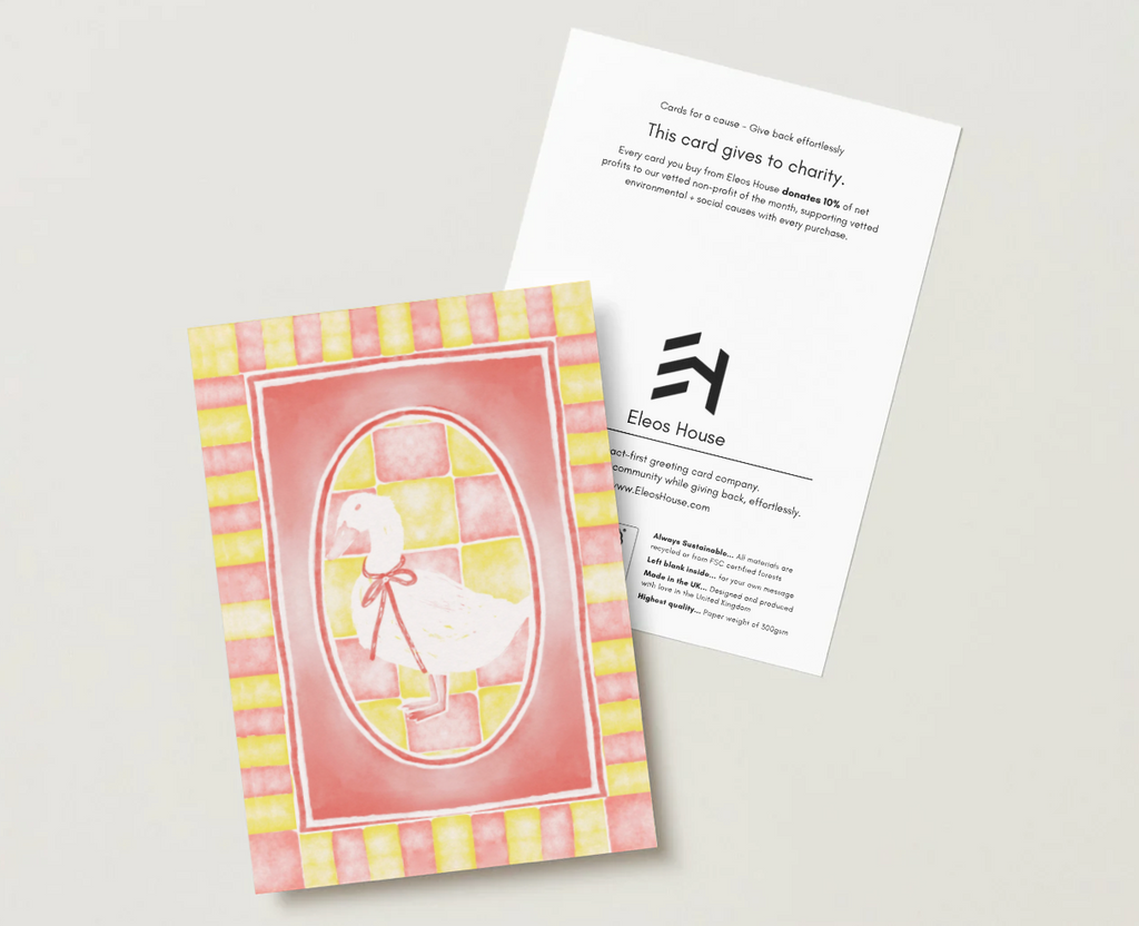 Checkered Duck Greeting Card
