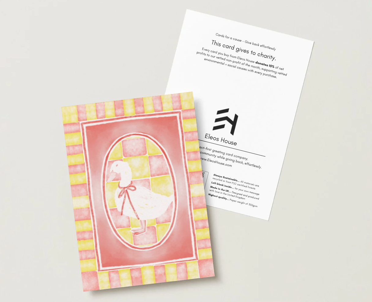 Checkered Duck Greeting Card