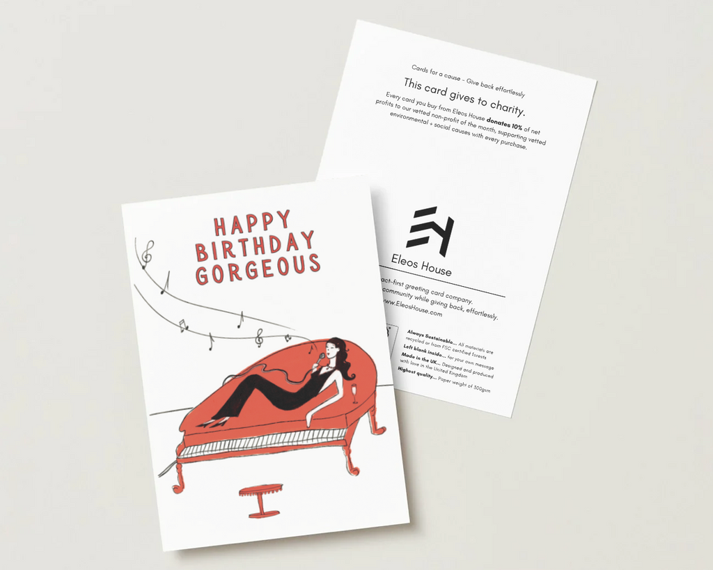 Happy Birthday Gorgeous Piano Card