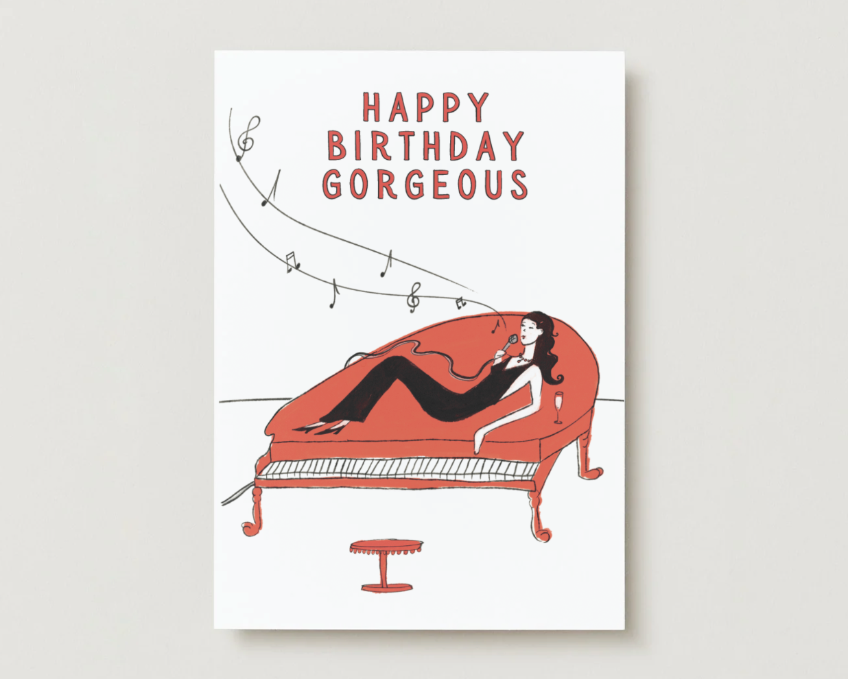 Happy Birthday Gorgeous Piano Card