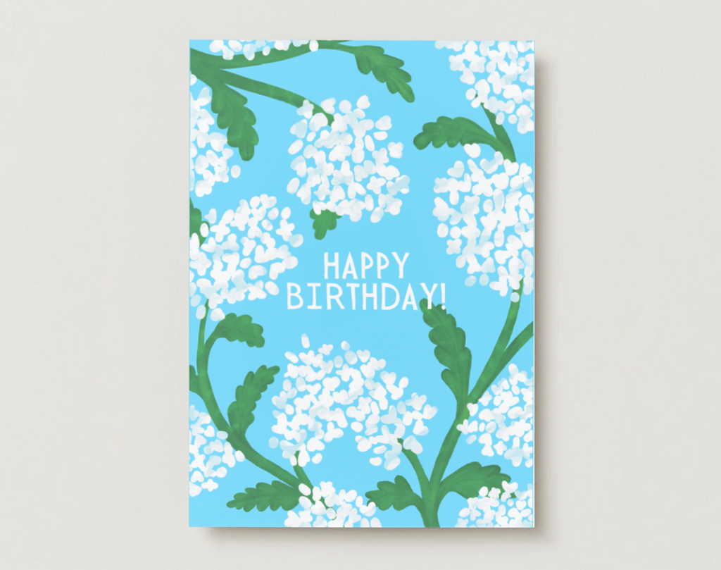 Blue Hydrangeas Birthday Card