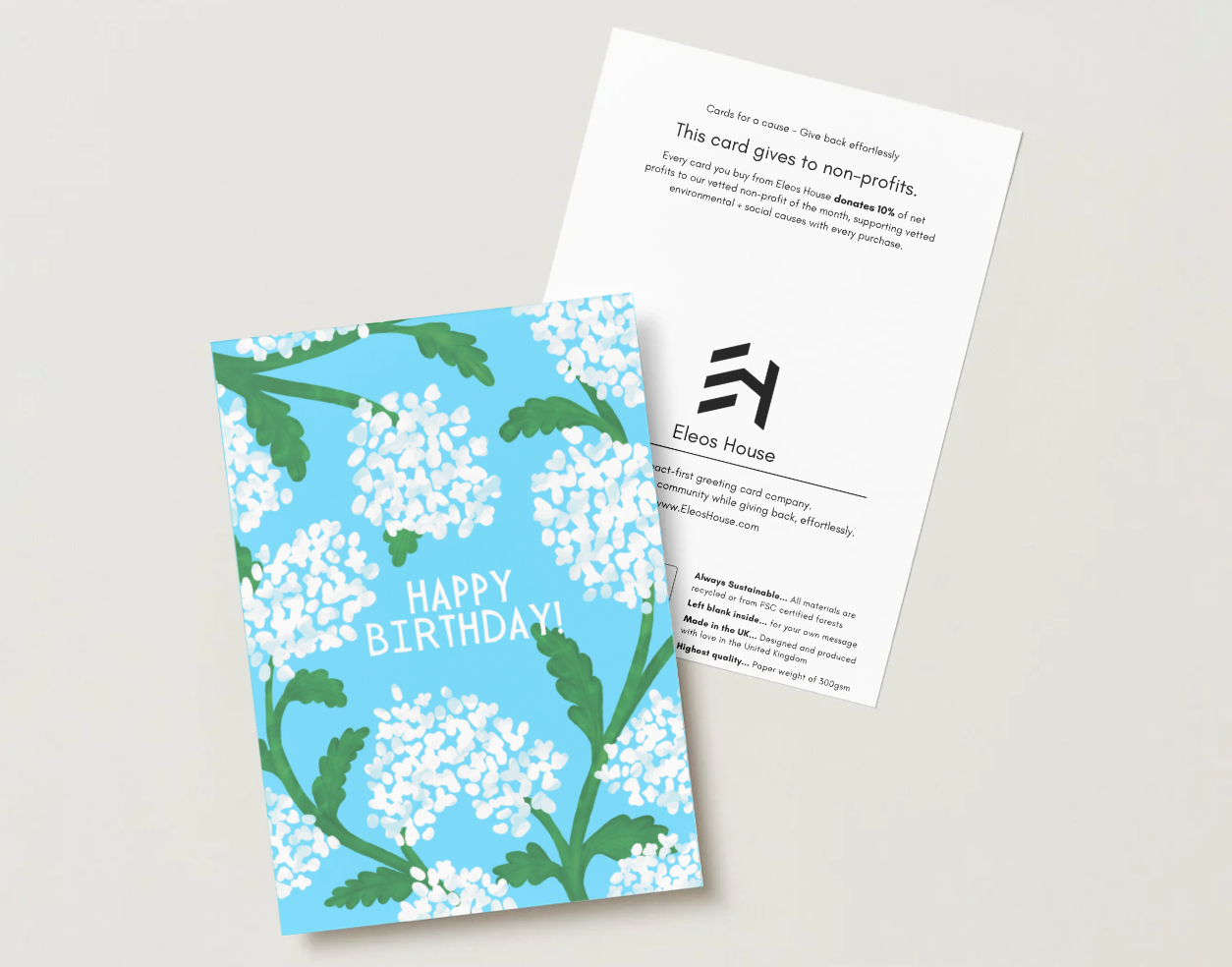 Blue Hydrangeas Birthday Card