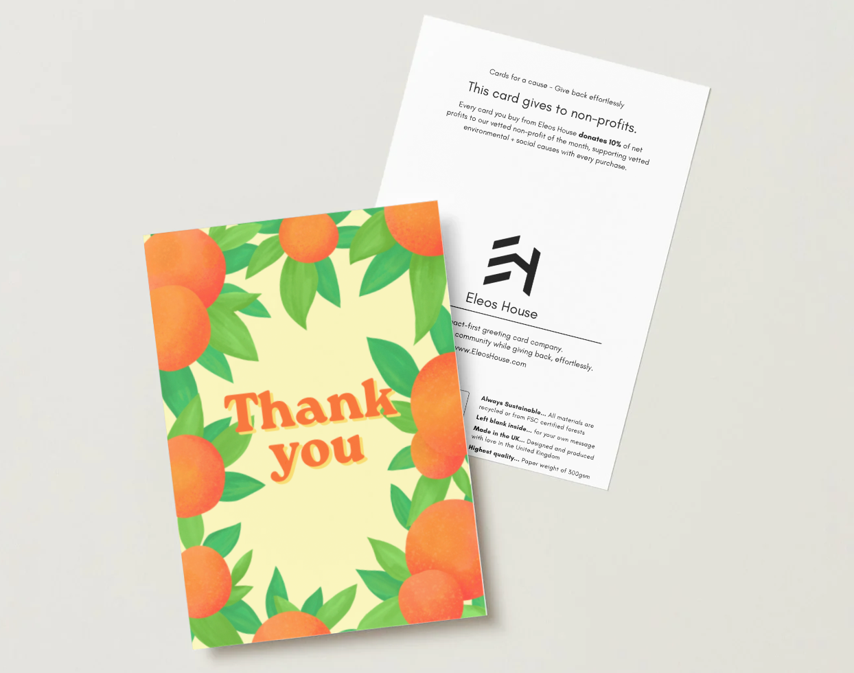Thank You Oranges Card