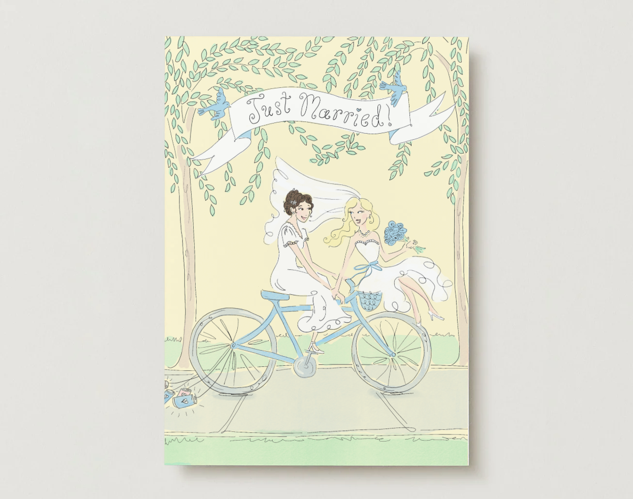 Just Married Brides Card