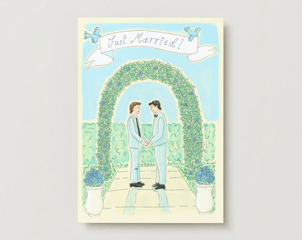 Just Married Grooms Card