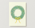 Gold Foil Wreath Holiday Card