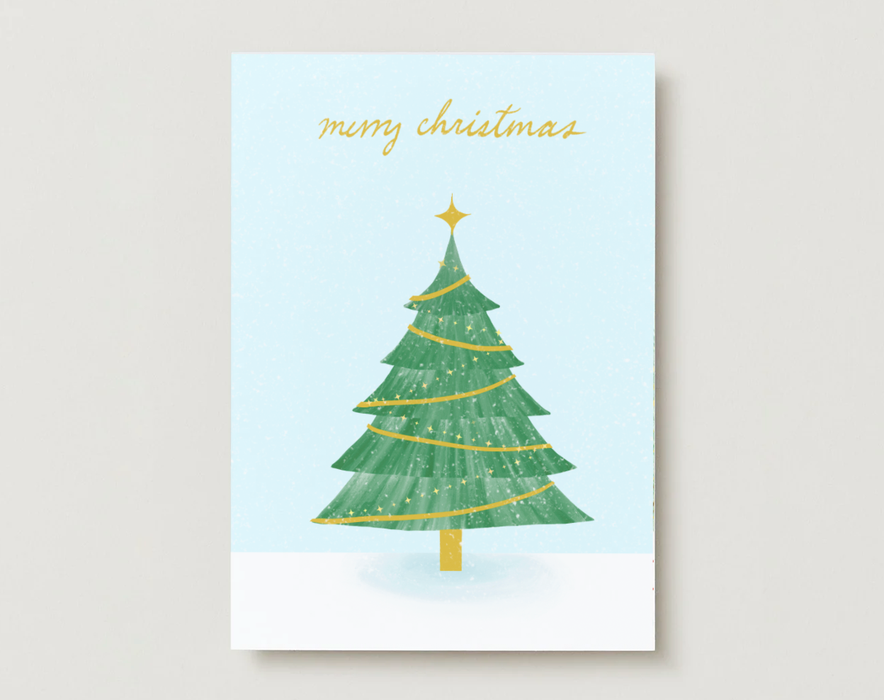 Gold Foil Tinsel Christmas Tree