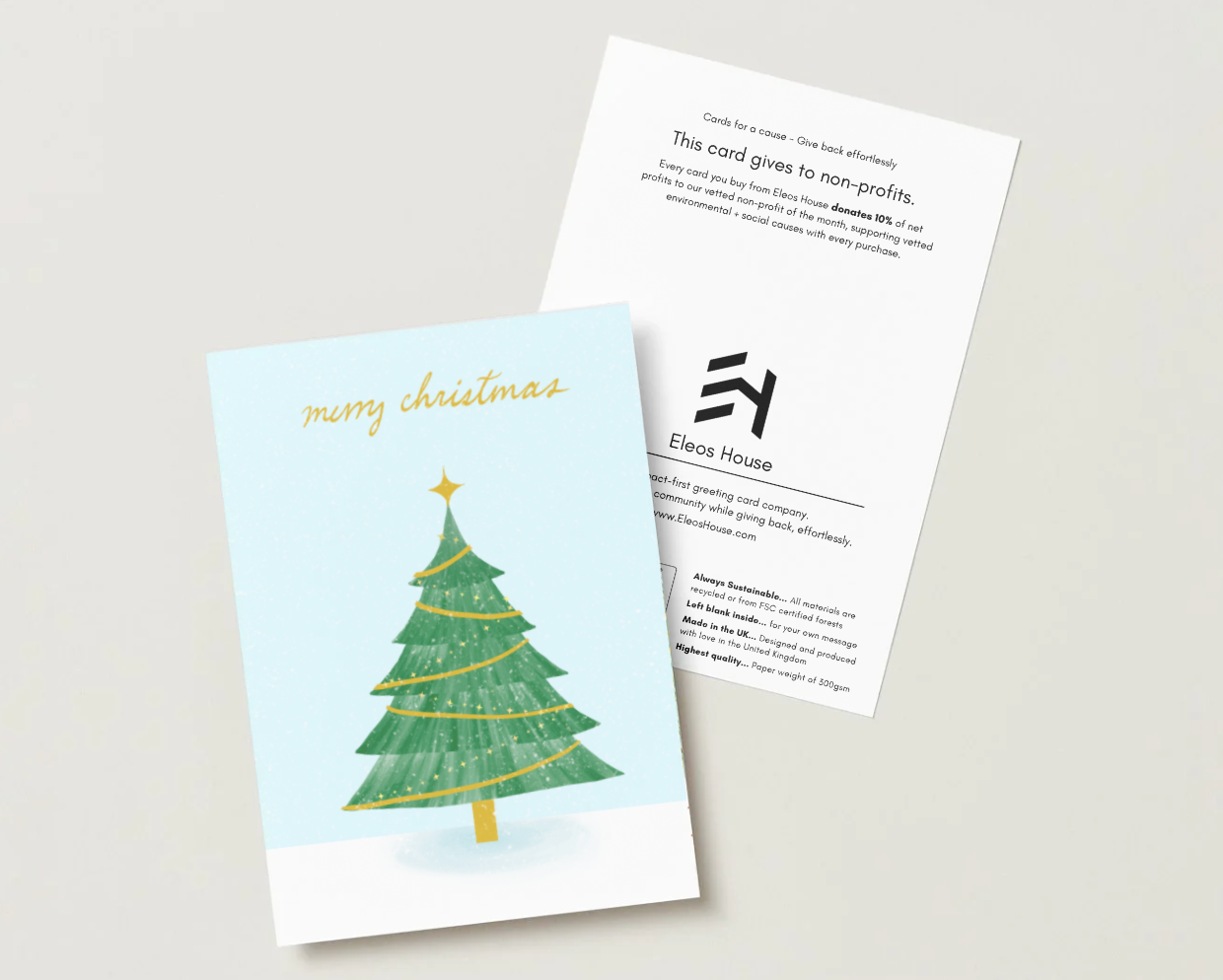 Gold Foil Tinsel Christmas Tree