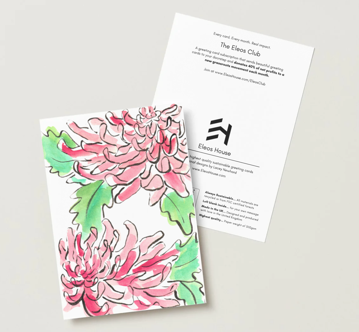 Chrysanthemum Floral Card
