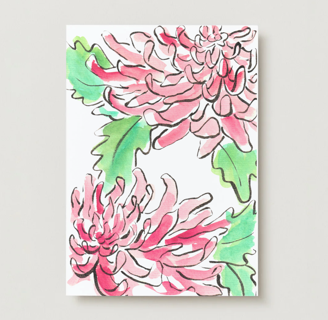 Chrysanthemum Floral Card