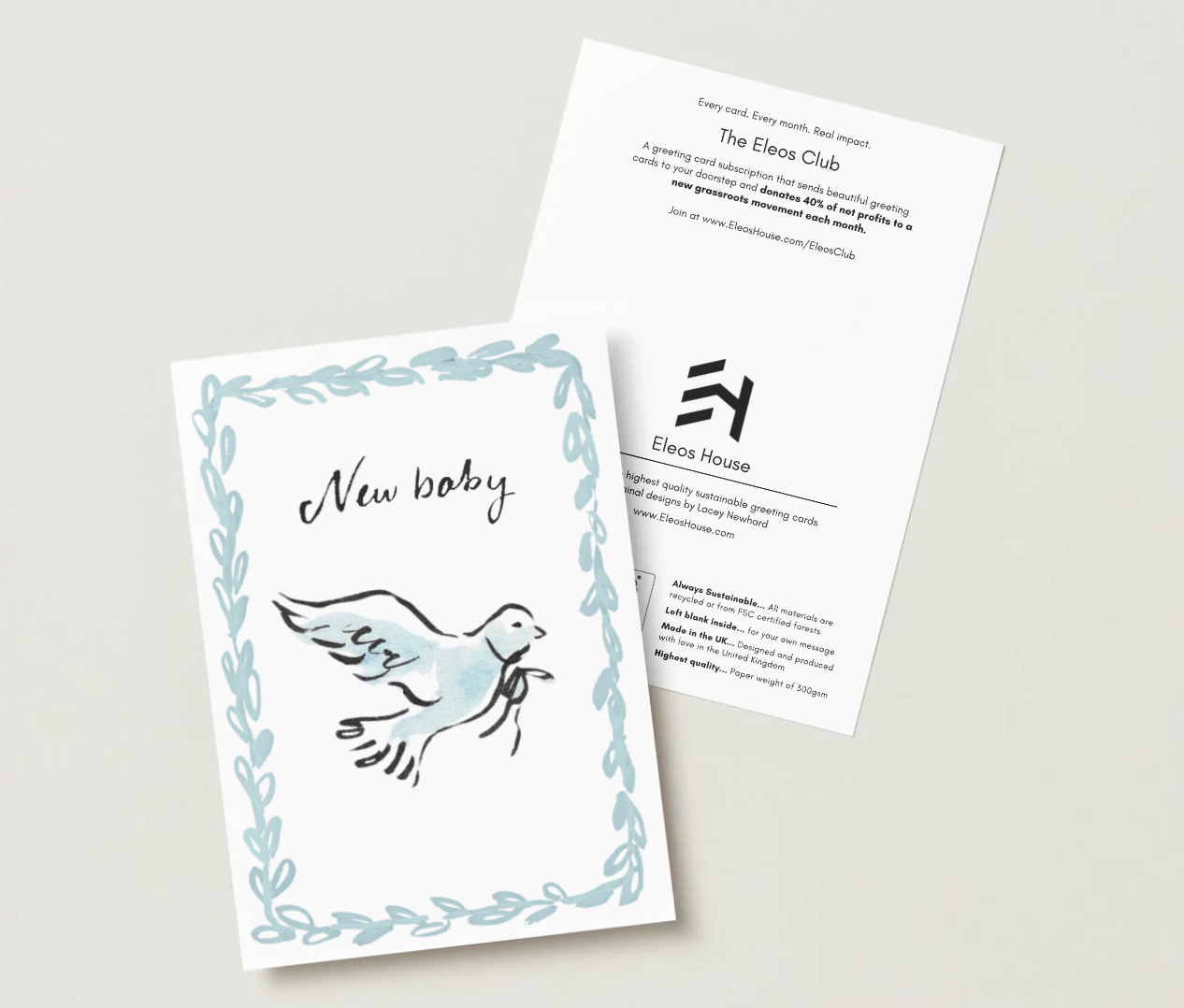 New Baby Dove Card