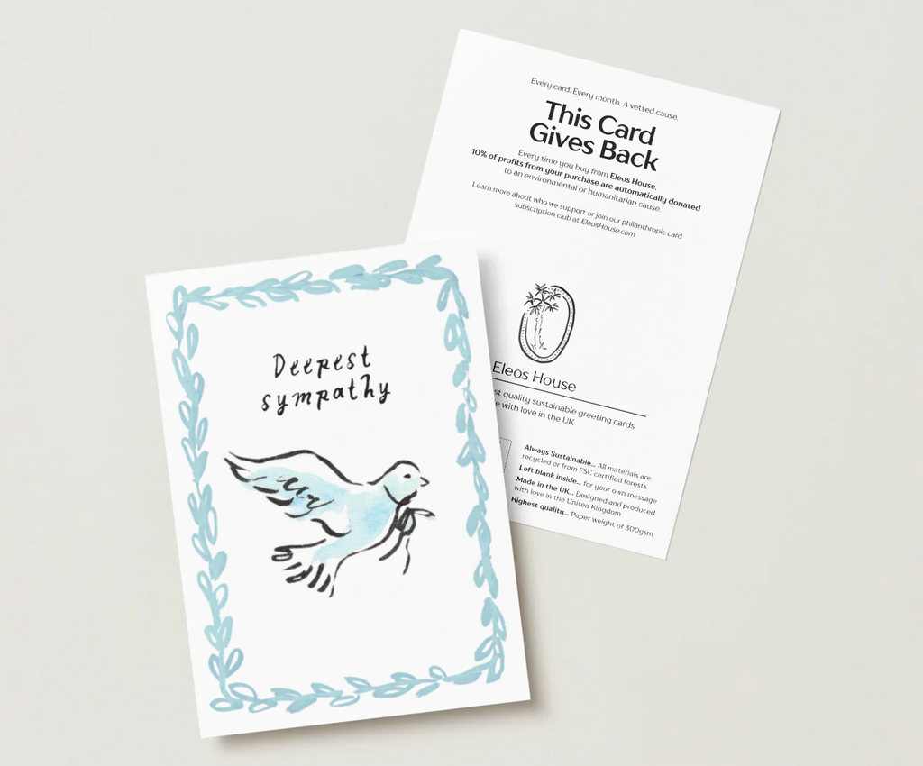Deepest Sympathy Dove Card
