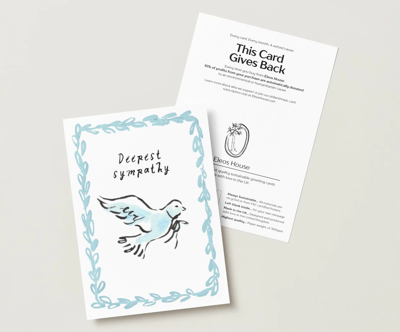 Deepest Sympathy Dove Card