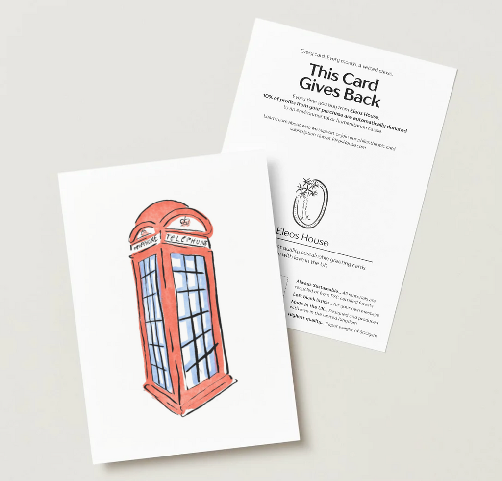 London Telephone Box Card