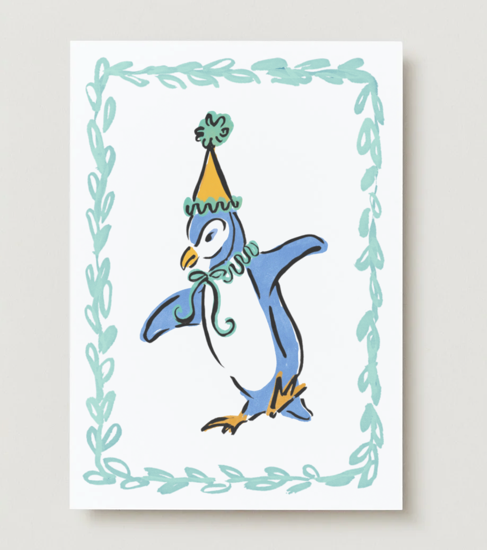 Party Animal Penguin Card