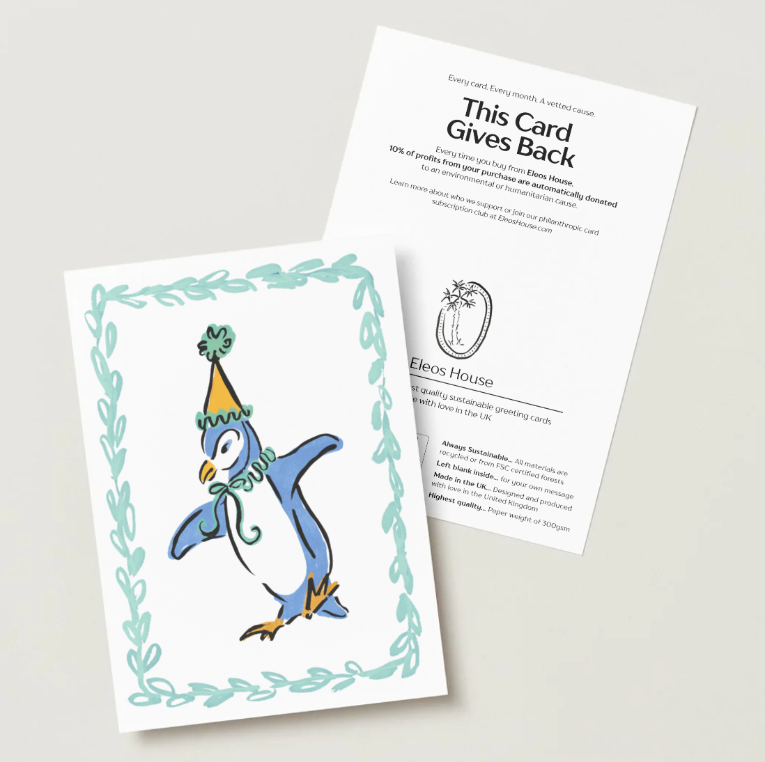 Party Animal Penguin Card