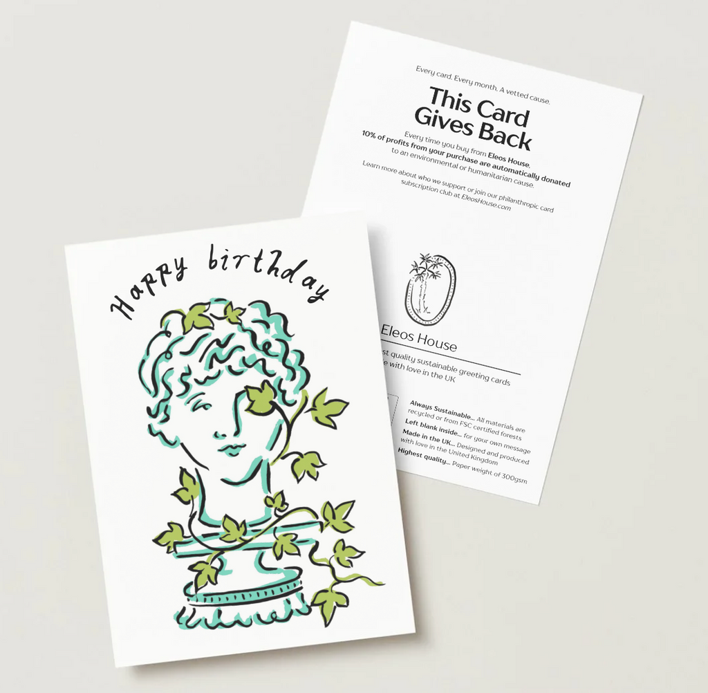Happy Birthday Statue Card