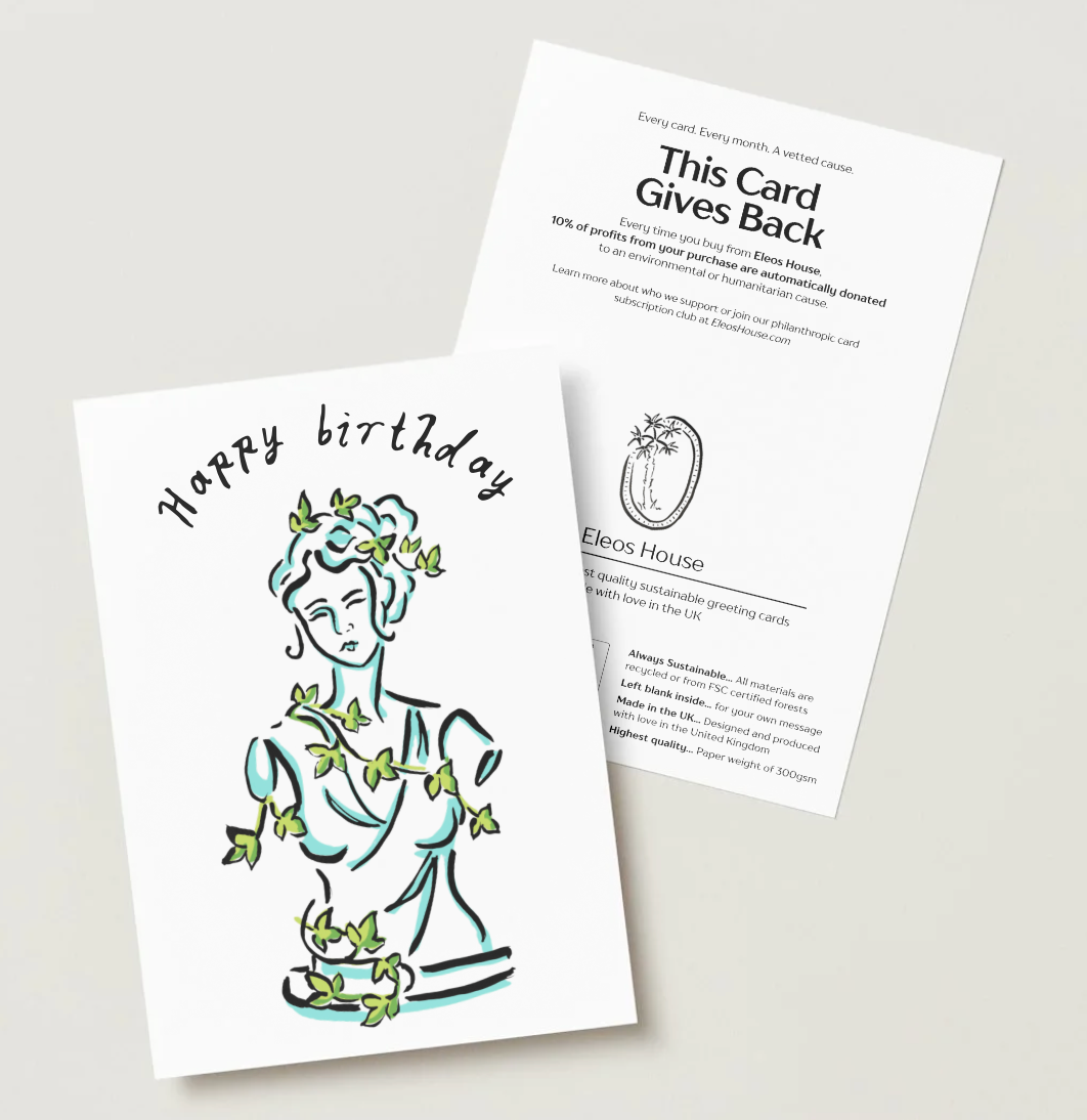 Happy Birthday Statue Card