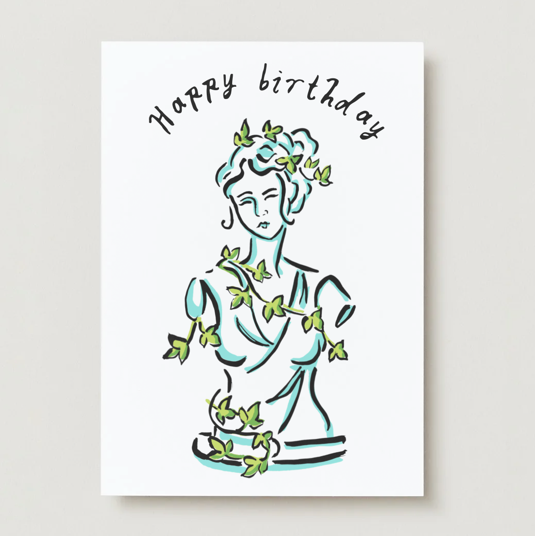 Happy Birthday Statue Card