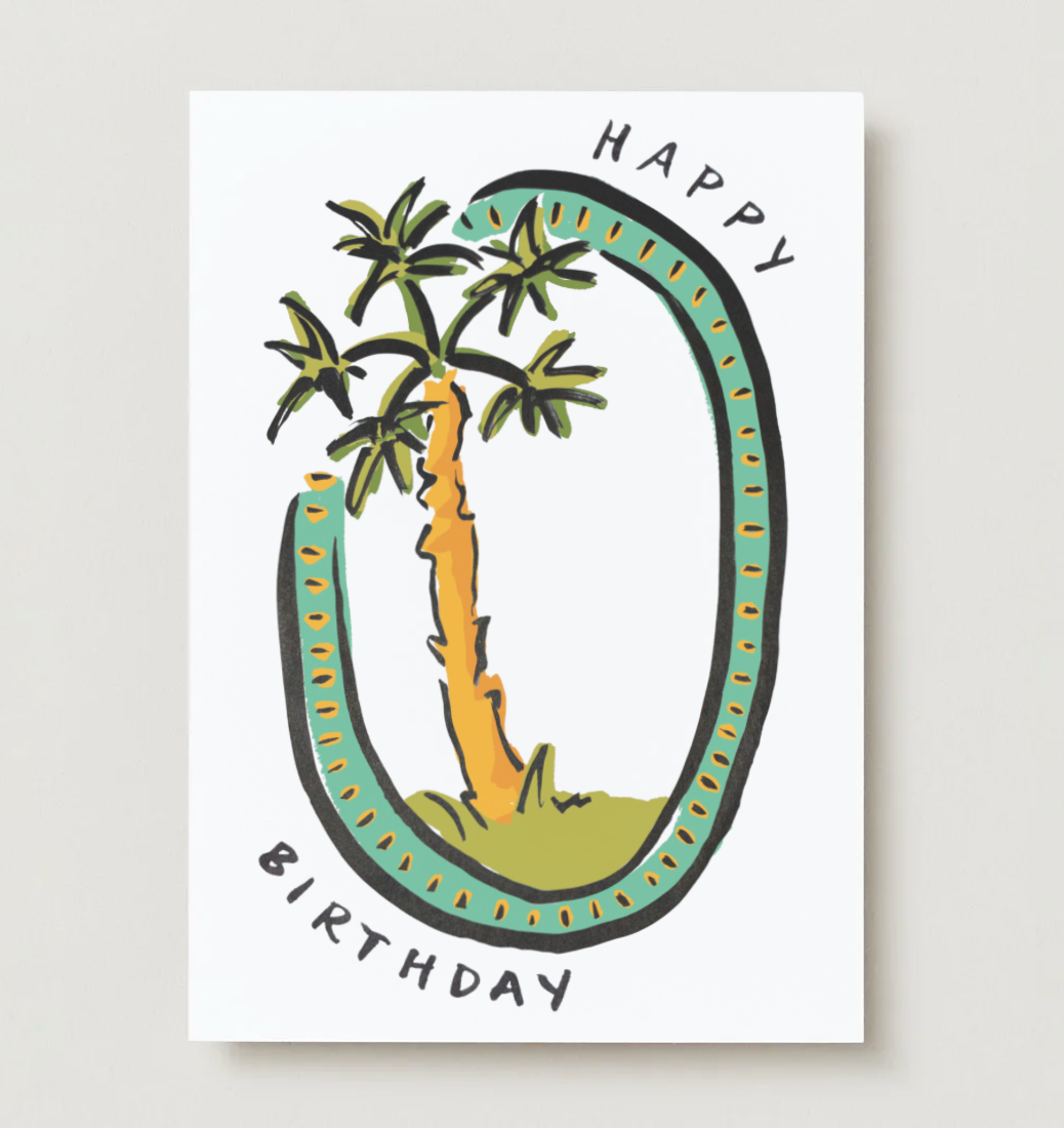 Happy Birthday Palm tree Card