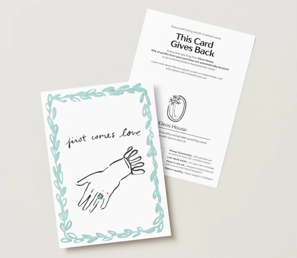 First Comes Love Engagement / Wedding Card