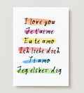 Multilingual 'I Love You' Card
