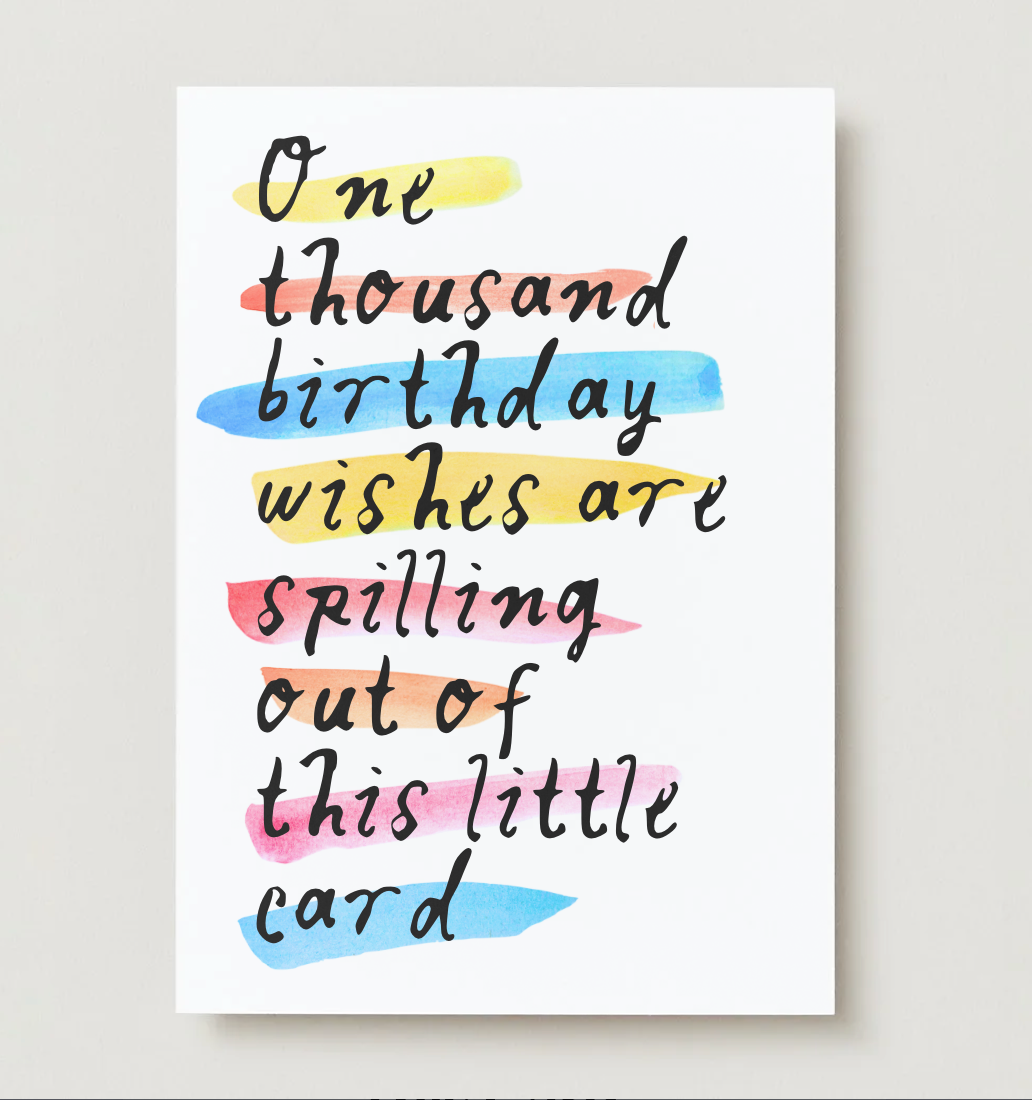 'One Thousand Birthday Wishes' Card