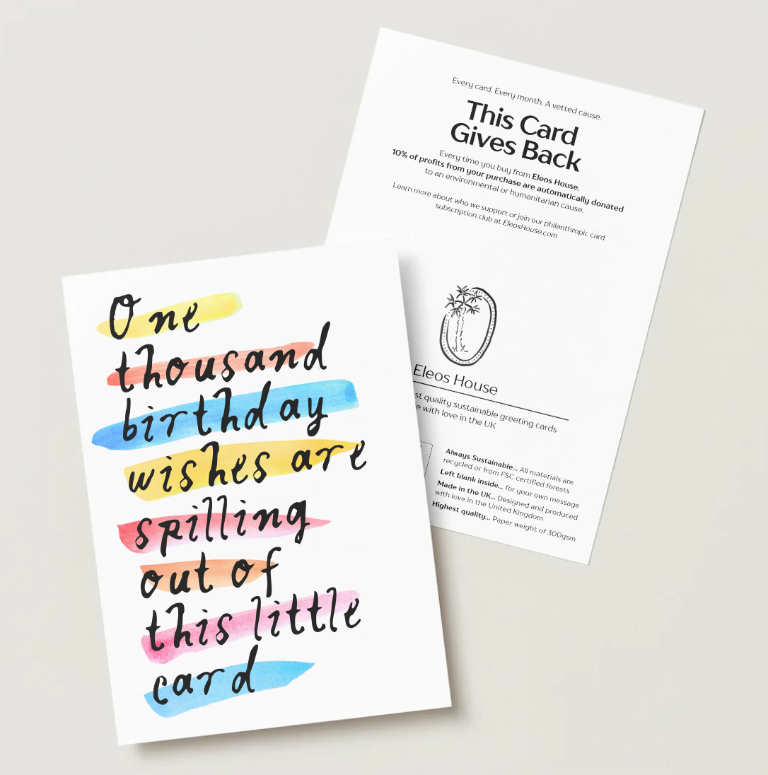 'One Thousand Birthday Wishes' Card