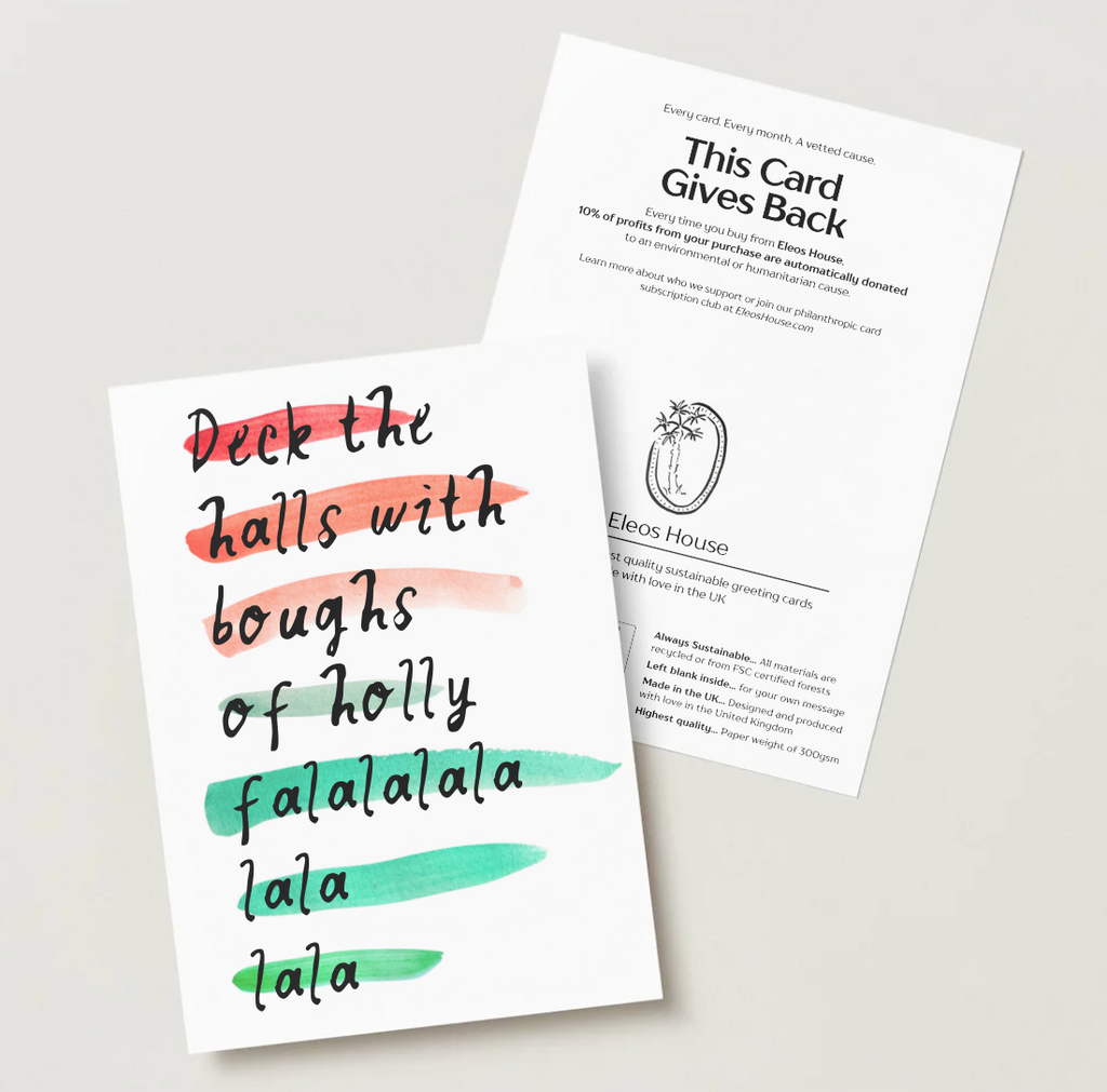 'Deck The Halls With Boughs Of Holly' Card