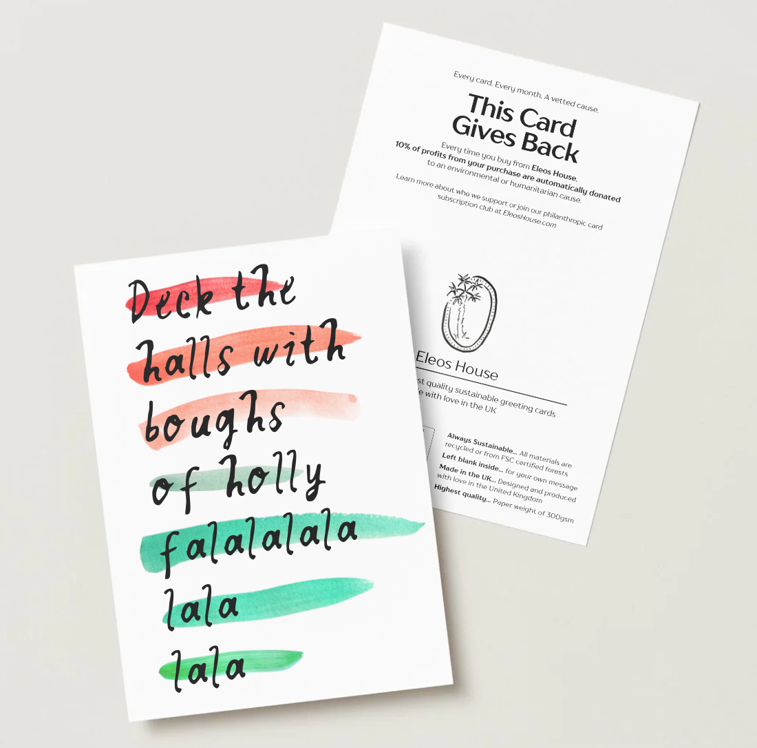 'Deck The Halls With Boughs Of Holly' Card