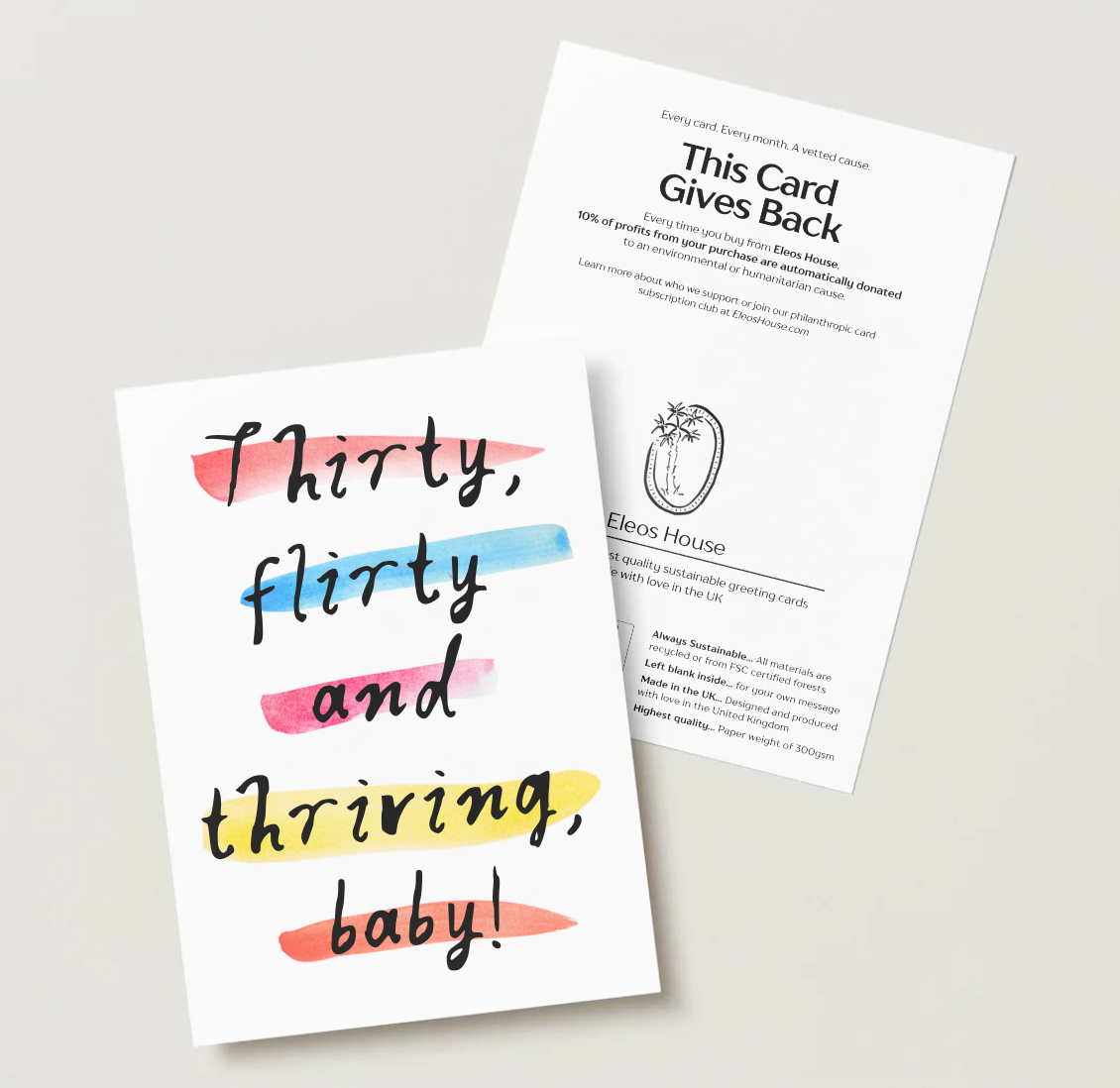 'Thirty Flirty and Thriving, Baby!' 30th Card