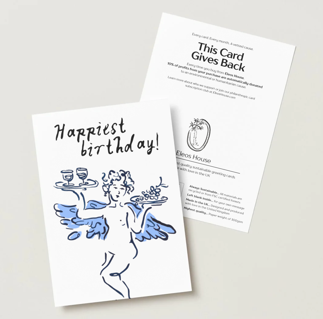 'Happiest Birthday!' Cherub Card
