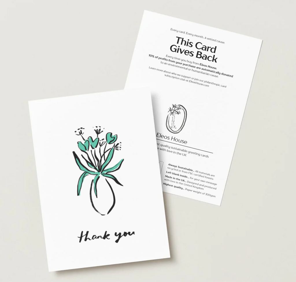 Thank You Flower Vase Card