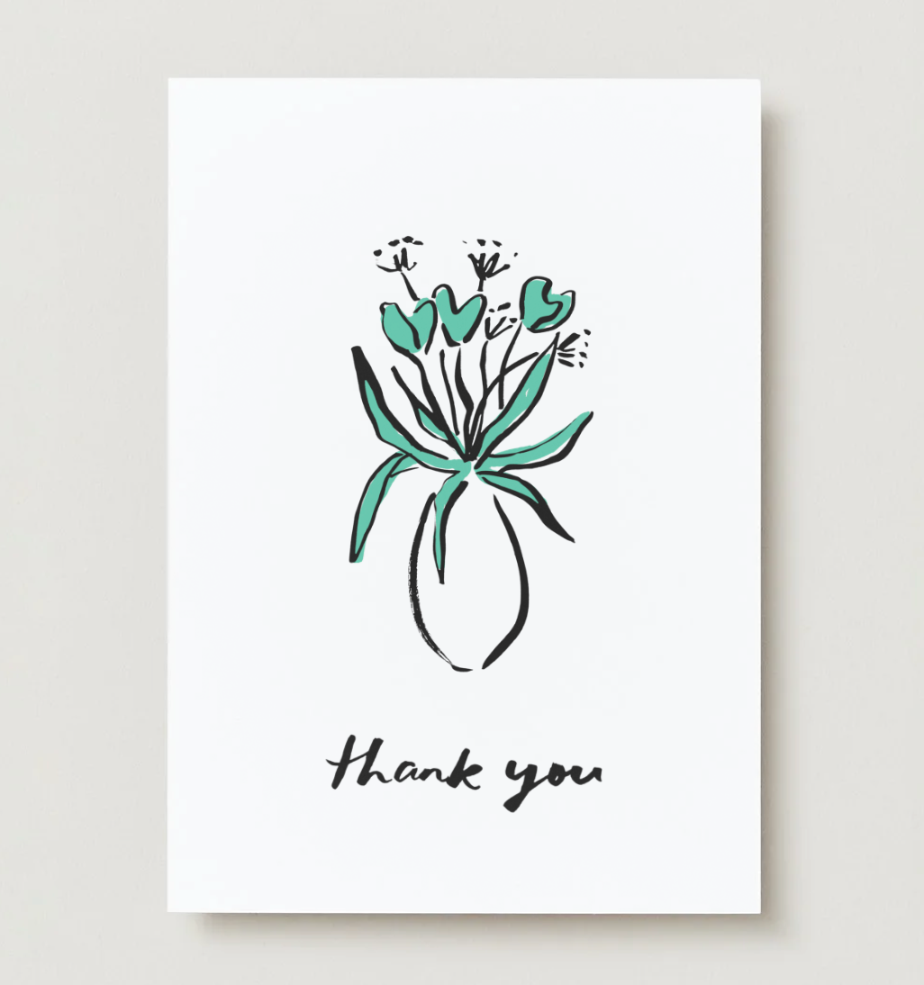 Thank You Flower Vase Card