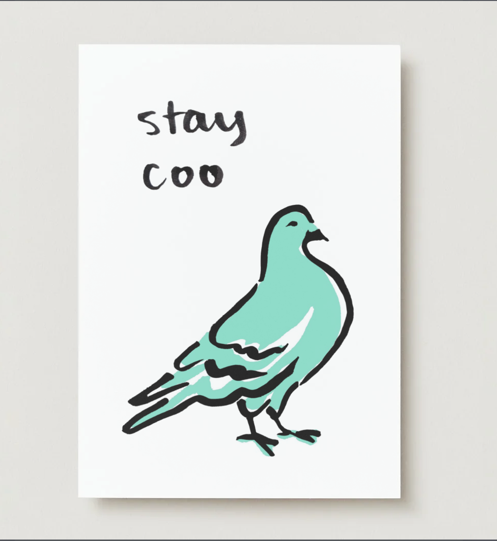 'Stay Coo' Pigeon Card