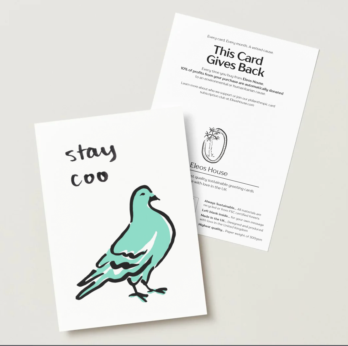 'Stay Coo' Pigeon Card