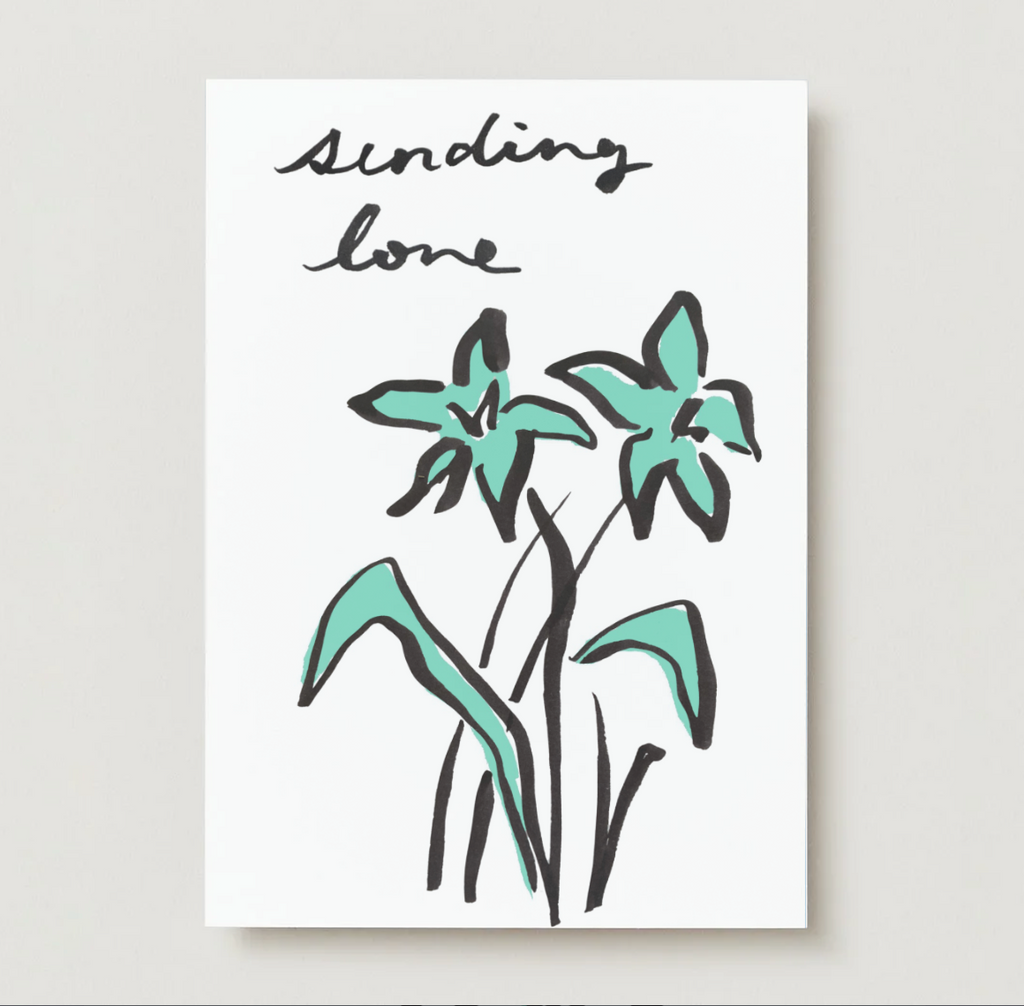 Sending Love Flowers Card