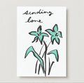 Sending Love Flowers Card