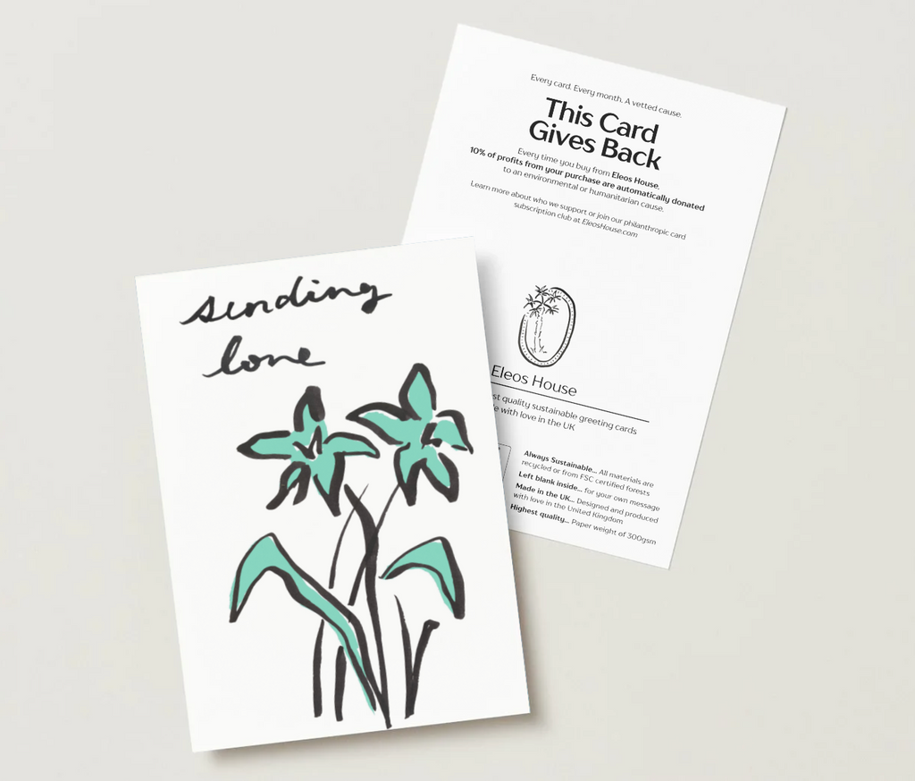 Sending Love Flowers Card