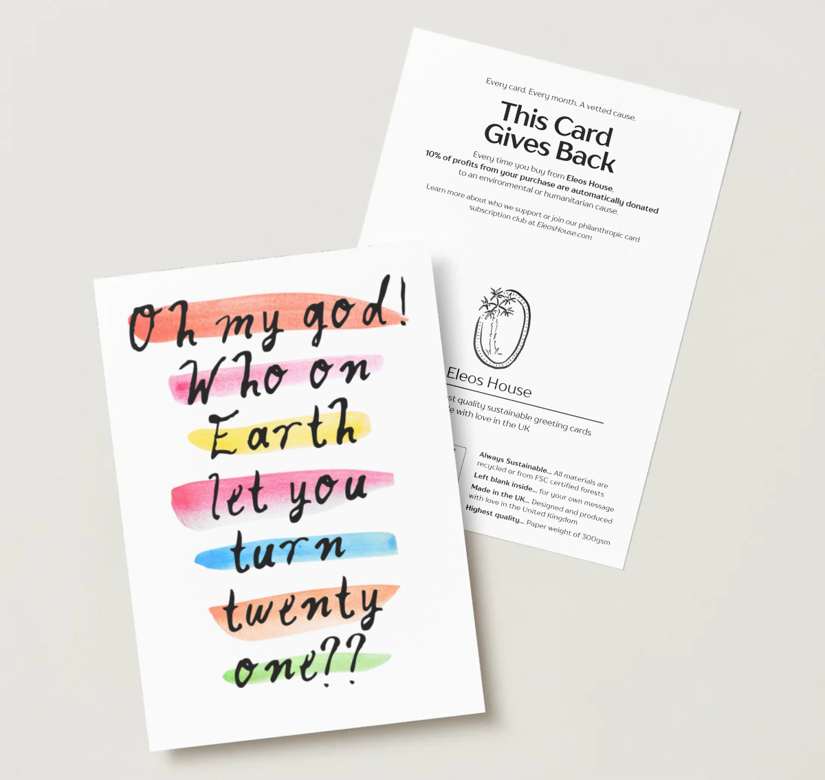 'Who Let You Turn Twenty One' 21st Card